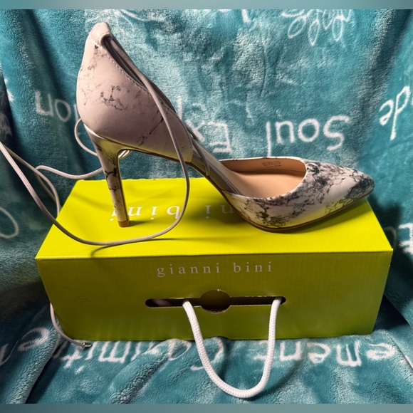 PREVIOUSLY WORN Gianni Bini Marble Edda Women's High Heels w/Lace up Detail - Picture 9 of 11